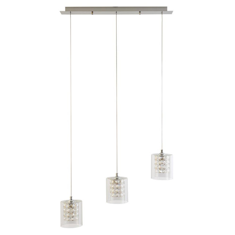 Ebern Designs Goldmann 3 Light Kitchen Island Cylinder Pendant